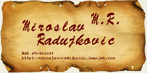 Miroslav Radujković vizit kartica